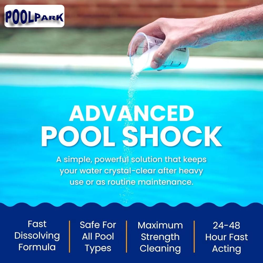 50lbs 68% Calcium Hypochlorite Pool Shock for Swimming Pools - Chlorine Granules Swimming Pool Shock 50 lbs Bucket - Pool Chlorine for Inground and Above Ground Pool Treatment, Saltwater