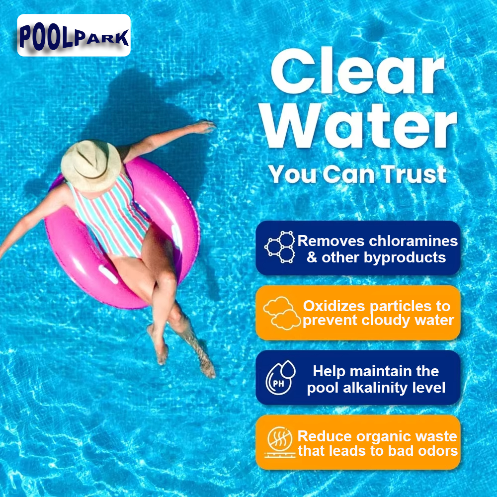 50lbs 68% Calcium Hypochlorite Pool Shock for Swimming Pools - Chlorine Granules Swimming Pool Shock 50 lbs Bucket - Pool Chlorine for Inground and Above Ground Pool Treatment, Saltwater