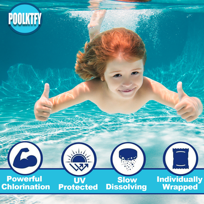 3Inch 50lbs Chlorine Tablets for Swimming Pools, Kills Bacteria and Stops Algae, Slow Dissolving,Exclusive Protective Packaging,Pool Chlorine Tablets