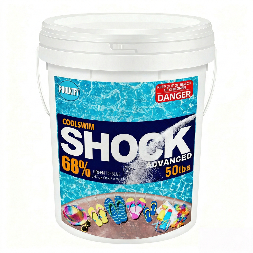 POOLKTFY Pool Shock - 50 lbs Bucket for Swimming Pools – Poolktfy